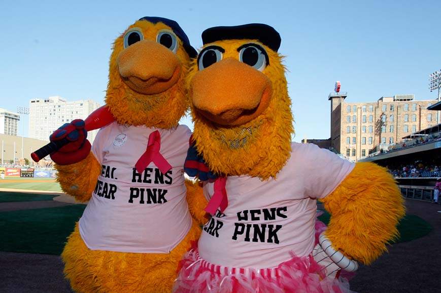 Toledo-Mud-Hens-mascots-Muddy-and-Mudonna