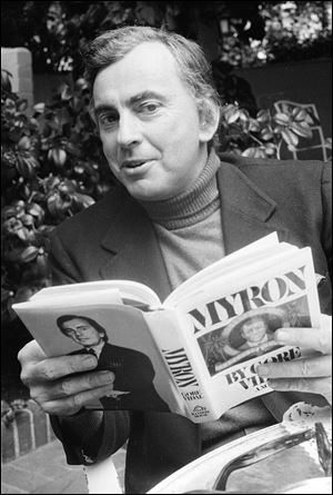 This 1977 file photo shows author Gore Vidal at his home in Los Angeles.