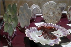 Haviland & Company lobster dish Thursday, 07/19/12, at the Hayes Presidential Center Museum in Fremont. The collection features  china dish ware circa 1865 to 1895 on loan from collectors.