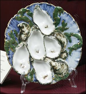 Haviland & Company oyster plate at the Hayes Presidential Center Museum.