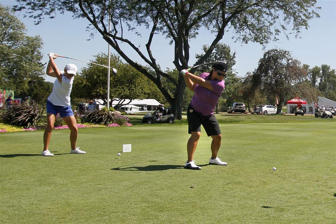 Golfers-Na-Yeon-Choi-from-left-Christina-Kim