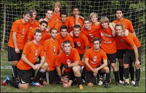 Seniors of the Southview High School soccer team from left: front row - Dan Blackmar and Eric Breeden; 2nd row - Mitch LeStrange, Brendan Mulvaney, Samer Sarsour, Jared Yoshino, Matt Turley, Ian Segall, Chad Justus and Brandon Schwartz; back row - Jared Lyle, Ben Petro, Cody Shulak, Brad Brown, Omar Gad, Andre Brown, Jeff Letcher, and Marco Balonos.