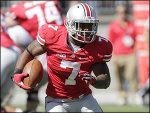 Ohio State's Jordan Hall runs the ball.