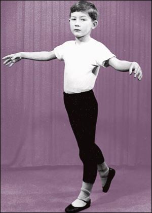 Nigel Burgoine in ballet class.