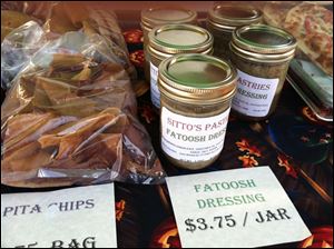 Sitto's Pastries also offers pita chips and fatoosh dressing at the Perrysburg Farmers Market.