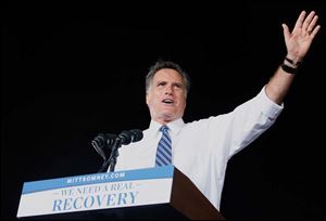 GOP presidential nominee Mitt Romney was in Defiance on Thursday and stayed the night in Toledo.