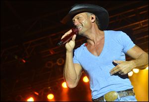 Singer/Songwriter Tim McGraw performs at the 2012 BamaJam Music and Arts Festival in June.