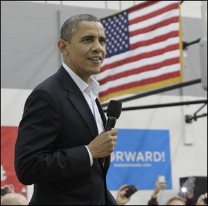 President Obama tells the 3,800 at Lima High School that Republicans and special interests are hoping voters will get fed up with gridlock and just give up. 