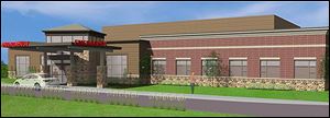 An artist's rendering of Mercy Hospital's $12.7 million emergency services and diagnostic center in Wood County.