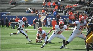 Bowling Green kicker Stephen Stein is one of 14 players the Falcons will honor as seniors today before the noon kickoff of their contest against Kent State.