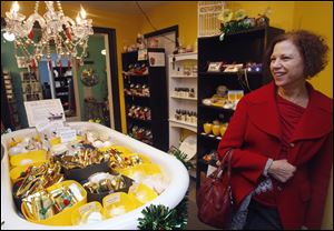 Denise Martin, shopping at Puttin’ on the Glitz in Perrysburg on Small Business Saturday, says she definitely wants to shop local: She’s a small business owner too. 