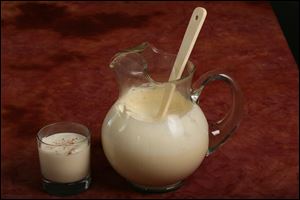 Homemade eggnog.