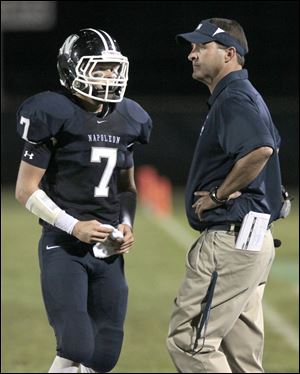 Napoleon head coach Tory Strock was named coach of the year in Division III.