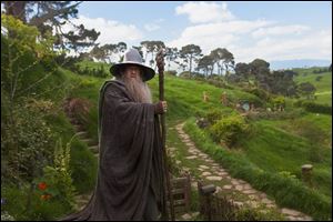 Ian McKellen as Gandalf in a scene from the fantasy adventure 