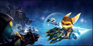 A screen shot from Ratchet & Clank: Full Frontal Assault.