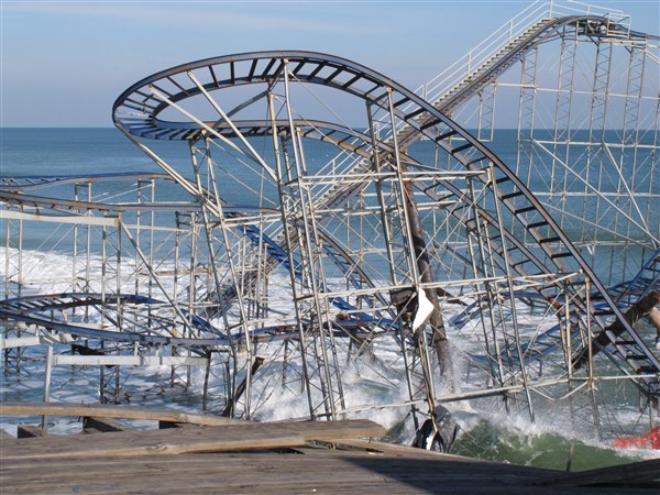 Man climbs storm ravaged NJ roller coaster The Blade