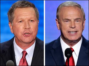 John Kasich, left, and Ted Strickland.