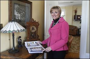 Danberry real estate agent Donna Friesner, in the front foyer of 224 West Front St. Perrysburg.