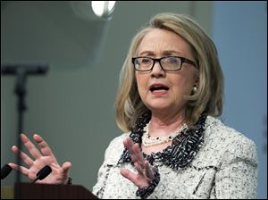 Secretary of State Hillary Rodham Clinton speaks on American leadership Thursday at the Council on Foreign Relations in Washington.