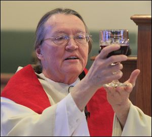 The Rev. Beverly Bingle at her Roman Catholic Womenpriests ordination ceremony.