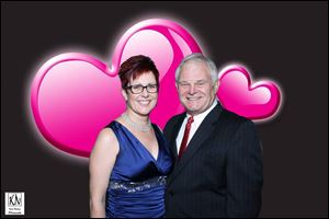 Gina and Rob Krieger were honored for their continued support for the Toledo Northwest Ohio Food Bank at the Hearts of Fire: Feed the Desire Valentine's dance.