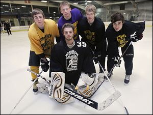 Northview has been led by players, from back left, Nick LaPlante, Cody Estrel, Drew Crandall, Zander Pryor, and goalie David Marsh. The Wildcats are 25-6-1 and ranked fifth in the coaches poll.