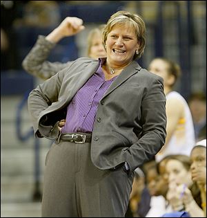 UT coach Tricia Cullop has guided the Rockets to a 26-2 record and a Mid-American Conference regular-season championship.