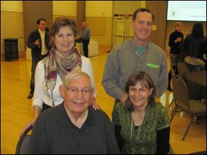 Jim Appold and wife Pat, standing, and their daughter and son in law Karen and Craig Kerr.