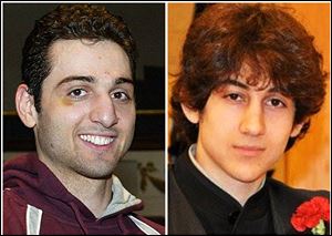 This combination of undated photos shows Tamerlan Tsarnaev, 26, left, and Dzhokhar Tsarnaev, 19. 