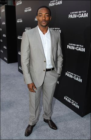 Actor Anthony Mackie arrive at the LA Premiere of 