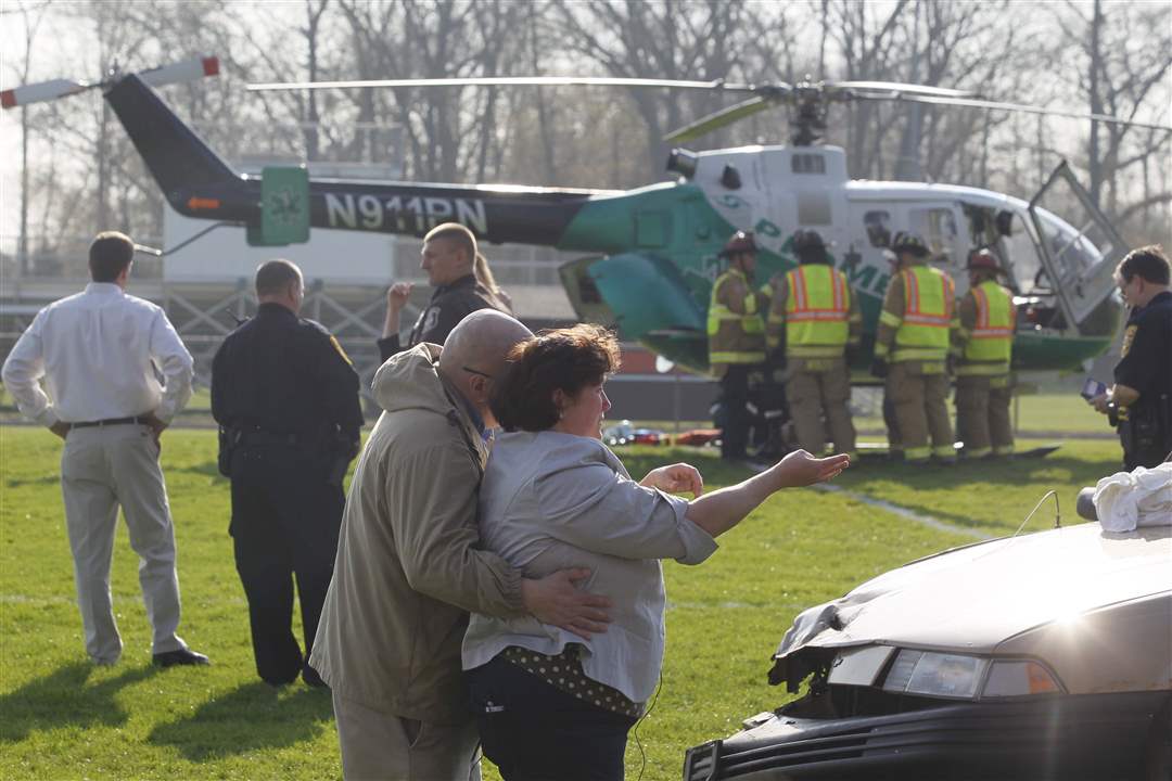 Southview-mock-crash-reaction