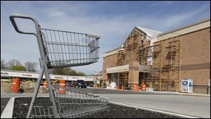 Construction at Kroger Marketplace store in Lambertville, Mich.