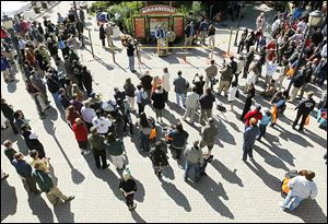 Crowds flock to the Toledo Zoo to see more than 50 species of Australian animals that are part of the Wild Walkabout exhibit. The top draw on Friday was Baru, a 17-foot crocodile from Australia.