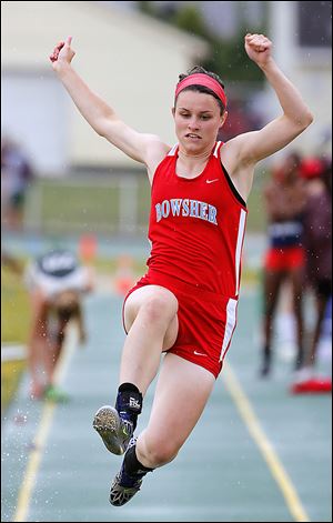 Bowsher's Rachel Marter finished fourth in the long jump to qualify for the state meet.