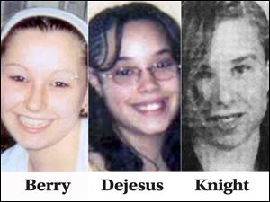 Undated photos of Amanda Berry, Gina Dejesus, and Michelle Knight, the Cleveland women who were held captive for more than a decade.