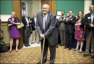 Rep. John Dingell begins his record-setting day on Capitol Hill.