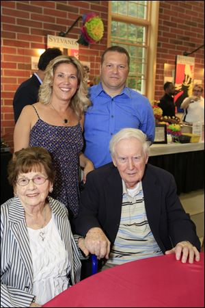 Laura and Doug Glover, standing, with Jean and Walter Chapman at the Distinguished Artist Hall of Fame gala party.