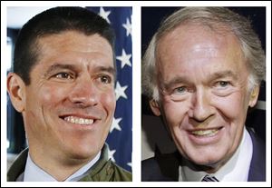 Republican Gabriel Gomez, left, and Democrat U.S. Rep. Ed Markey, right, candidates for U.S. Senate in the special election, being held to fill the seat vacated when John Kerry was appointed as secretary of state.