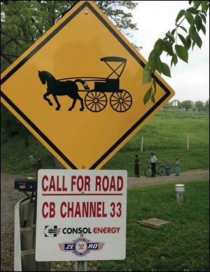 A hydraulic fracture oil and gas well went in on property adjacent to the home of  Susan Mast, who says her children were enthralled. The well is on  her parents' land in Amish country in Baltic, Ohio.