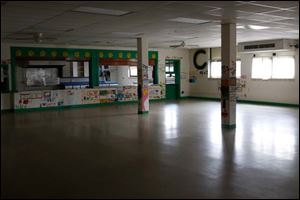 The cafeteria inside the shuttered Central Elementary School.