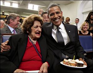 Helen Thomas, who shared an August 4 birthday with Barack Obama, has covered every president since John F. Kennedy.