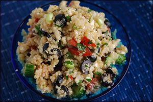 All the flavors of the Mediterranean in a quinoa salad.