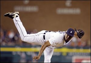 Relief pitcher Jose Veras made his debut with Detroit in the eighth inning against Washington and retired all three batters. Veras was acquired from Houston this week. 