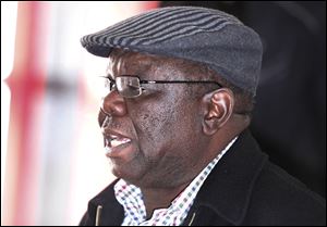 Zimbabwe's main opposition leader Morgan Tsvangirai in Harare, Thursday, Aug. 1 2013.  Tsvagirai said the election is 