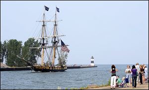 The reconstructed U.S. Brig Niagara will be docked at Put-In-Bay during the Battle of Lake Erie events.