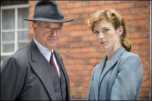 Michael Kitchen, left, and Honeysuckle Weeks are shown from the series 'Foyle's War,' premiering its new season on 'Masterpiece Mystery!' on PBS this month.