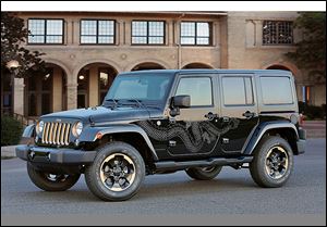 The Jeep Wrangler Dragon special edition, made in Toledo and on sale this fall, is expected to retail for $36,095. It created quite a buzz when it made its debut as a design concept in China last year.