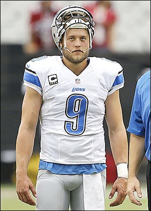 The Lions’Matthew Stafford has a passer rating of 102 this season.