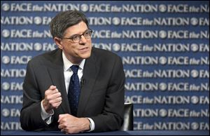 U.S. Treasury Secretary Jacob Lew speaks on CBS's 