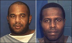 This undated combo of photos provided by the Florida Department. of Corrections shows Joseph Jenkins, left and Charles Walker.